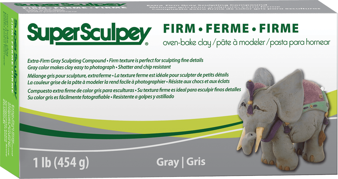 Super Sculpey Grey Firm 454g